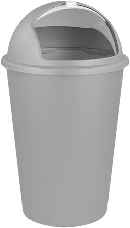 Відро для сміття 50L з сміттєвим баком для ванної кімнати косметичного відра вибору кольору (сріблясто-сірий), 24