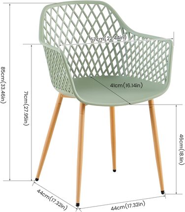 Набір садово-розслаблюючих крісел 4 шт. для тераси, балкону та саду, 120 кг, сіро-зелений