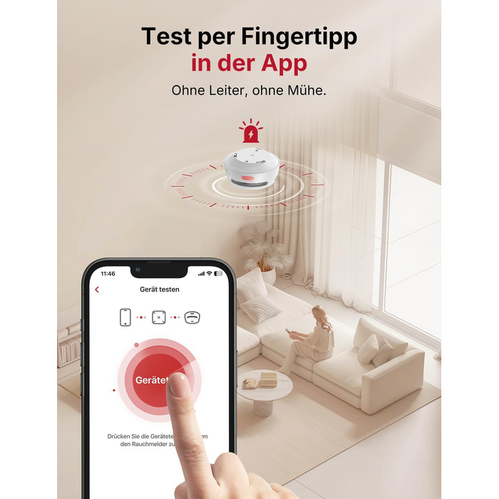 X-Sense комплект димових датчиків з базовою станцією SBS50 (6 шт.), сертифікований EN 14604, Wi-Fi, сумісний з додатком X-Sense Home Security, білий
