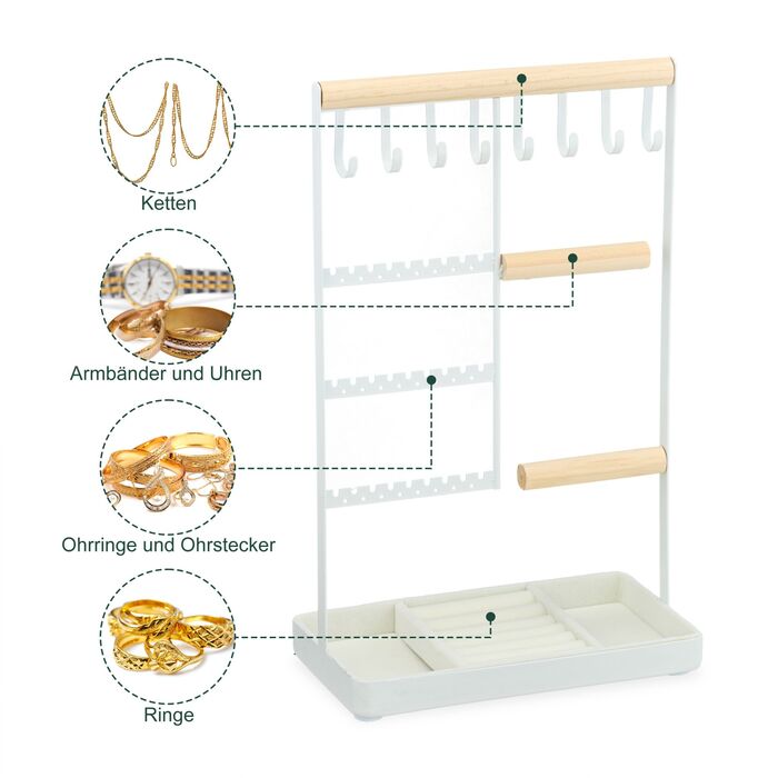 Підставка для прикрас Relaxdays з лотком для кілець