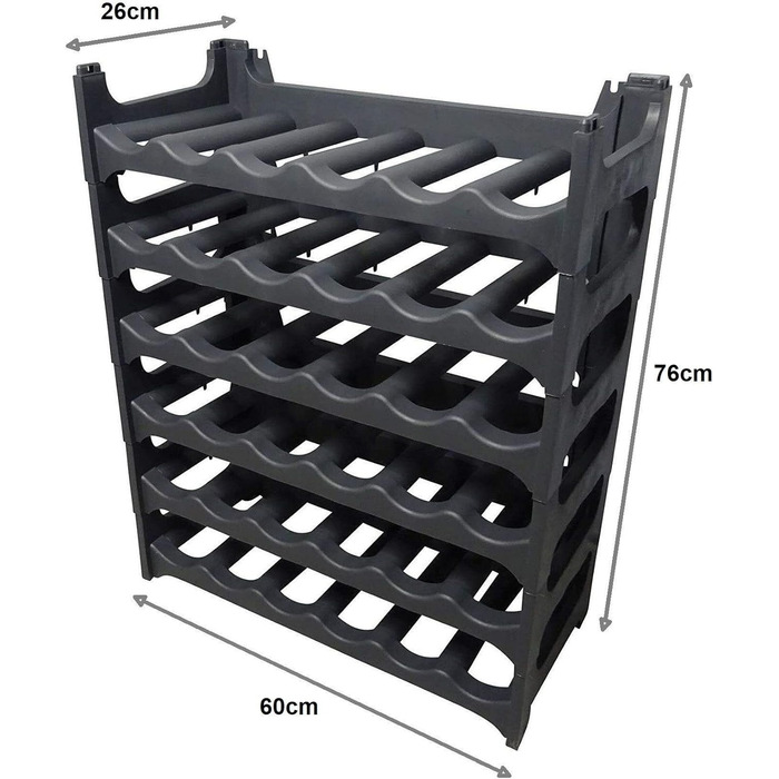 Стелаж для пляшок Alpfa на 36 пляшок, антрацит - Made in Germany