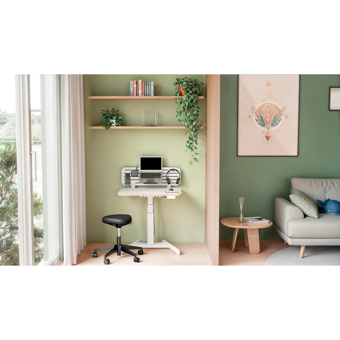 Офісний стілець Leitz Ergo Active з піною подвійної щільності, регульована висота 57-82 см, оббивка з переробленого матеріалу (110 кг), чорний, з колесами