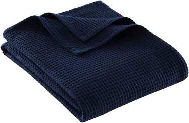Покривало Nesily Преміум 150200 см-покривало для дивана-покривало з вафельним візерунком-покривало для ліжка-покривало для спальні-вафельний ковдру-покривало-вафельний ковдру (темно-синій)