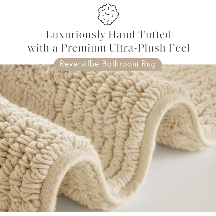 Килимок для ванної кімнати Madison Park Signature Splendor, 100% бавовна, високий ворс, 53x86 см