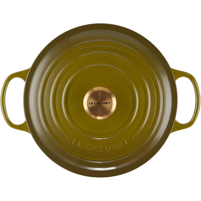 Le Creuset Signature Чавунний жаровня з кришкою, Ø 26 см, 4.2 л, Ocean (Leaf It to Me)
