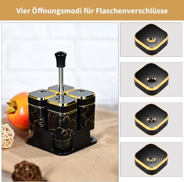 Набір скляних контейнерів для спецій Miorkly з нержавіючої сталі (8 шт.)