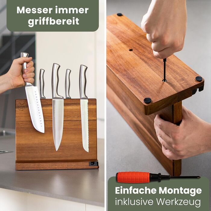 Магнітний тримач для ножів Waldwerk з акціїї, 31 см - без ножів