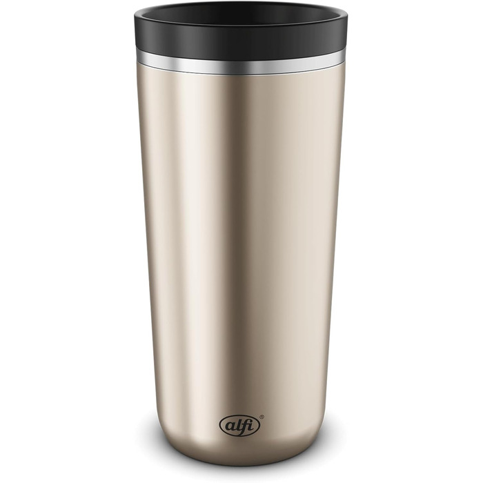 Термокружка Alfi ISO COFFEE MUG PRO, 0.38 л, нержавіюча сталь, для кави з собою, з ізоляцією, 6 годин гаряча, 12 годин холодна, без BPA, для миття в посудомийній машині (Champagne)
