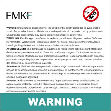 Бездротова світлодіодна настільна лампа EMKE, з можливістю затемнення, сенсорна, магніт 360, знімна лампа для читання, чорна