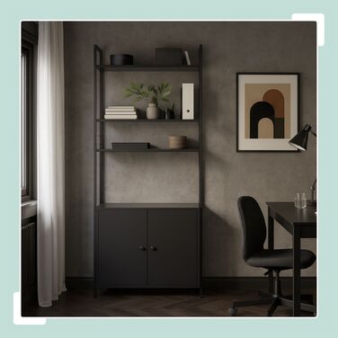 Стелаж Relaxdays з нижньою шафкою