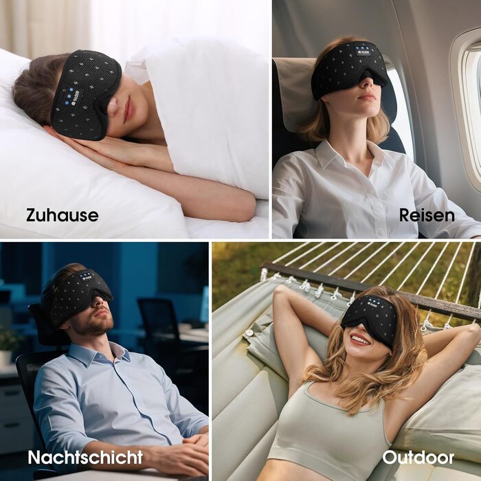 Маска для сну LOVE EYE 3D, для тих, хто спить на боці, чоловіча та жіноча, дихаюча, світлонепроникна (Чорна)