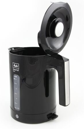 Електричний чайник Melitta Easy Top Aqua 1.7 л, 2.400 Вт, чорний/нержавіюча сталь