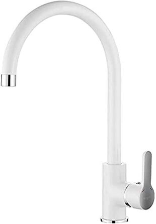 Одноважільний змішувач для кухні, високий змішувач для ванної кімнати з висотою виливу 271 мм, Білий