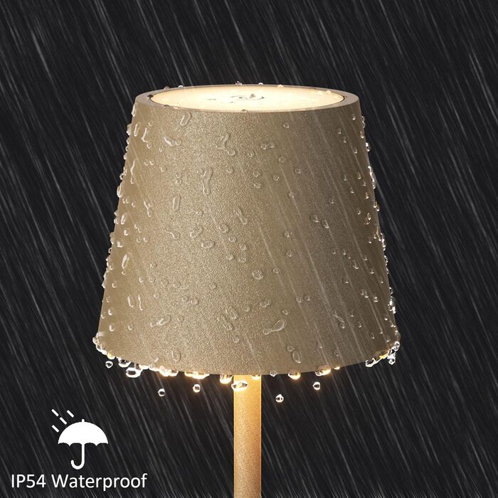 LED настільна лампа K-Bright 2 шт. з регулюванням яскравості, акумуляторна, бездротова, 3000K/4000K/6000K, USB-C, IP54, хакі, 2 шт.