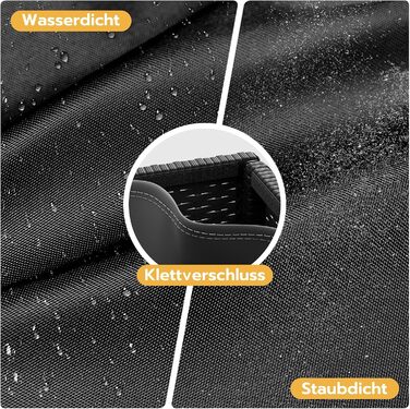 Водонепроникна садовий ящик-бокс UDPATIO з колесами 480л, чорний 138x61 см для саду та балкону