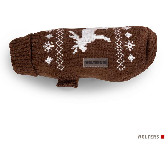 В'язаний светр Wolters Moose Brown/White, довжина спинки 30 см