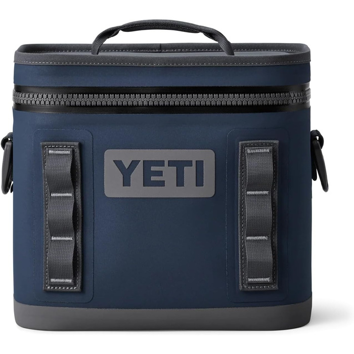 Чорна сумка-холодильник YETI Hopper Flip 8 - портативна, ізольована, наплічна