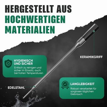 Бездротовий термометр для м'яса з додатком, термометр для гриля, розумний термометр для приготування їжі на кухні та грилі, велика дальність, стійкість до високих температур до 300°C, термометр для приготування, кухонний термометр