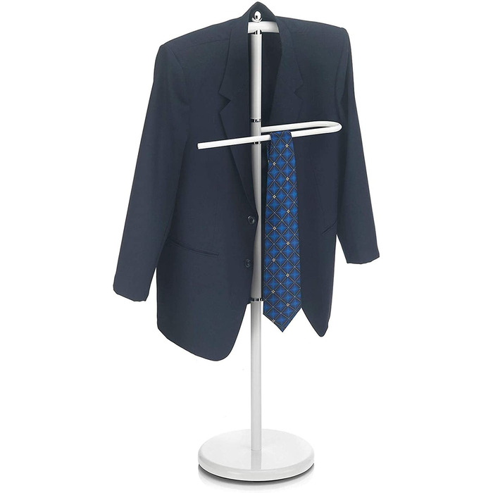 Стійка для одягу чоловіча CARO-Möbel JÖRG з вішалкою для штанів, біла