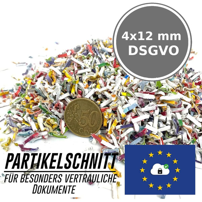Шредер для паперу Reisswolf, 120 аркушів, автоматичний, P4, з контейнером 19л, тихий (65dB), кросс-різ/партикул-різ, автоматичне вимкнення