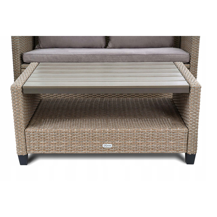 Комплект садових меблів з техноротанга Di Volio Firenze DV-016GF, бежевий, 6 предметів