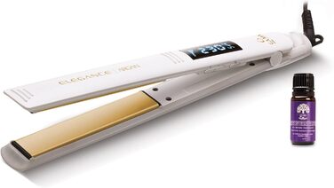 Випрямляч для волосся Gama Italy Professional Elegance Argan з аргановою олією, 150-230°C, білий