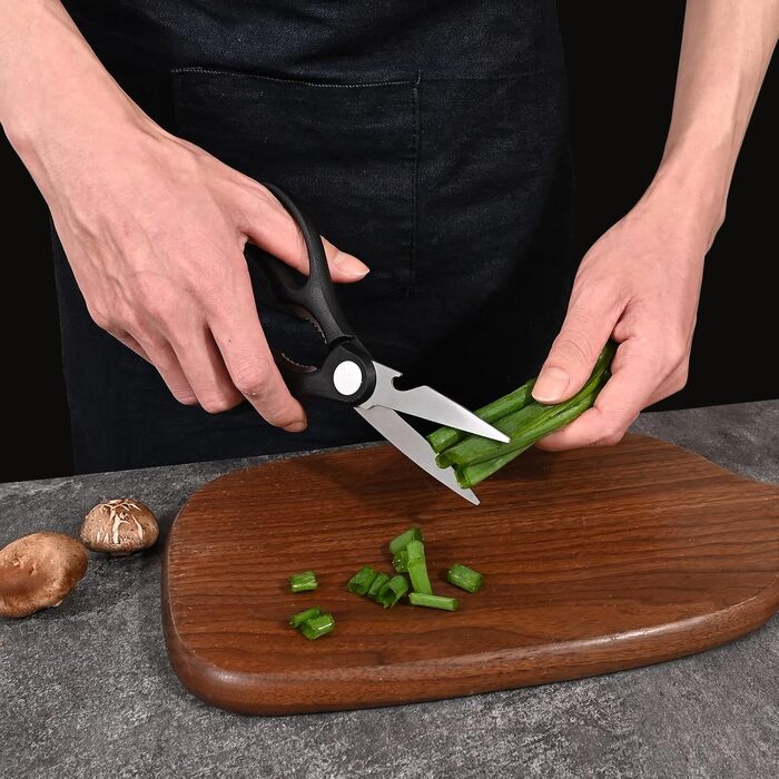 Набір ножів кухонних 15 предметів з точилкою, чорний. Для нарізання, подрібнення, кубиків. Сумісний з посудомийною машиною