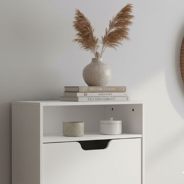 Взуттєва шафа Relaxdays з відкидною дверцями та відкритою полицею