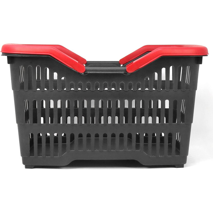 Пластиковий кошик для покупок Com-four 39,5x29x22,5 см червоно-чорний