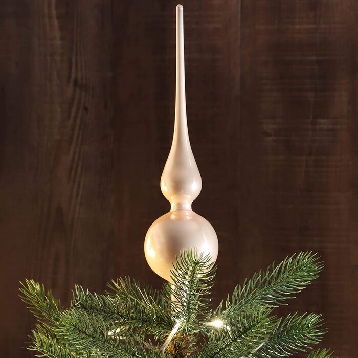 Верхівка на ялинку Мереживо для різдвяної ялинки com-four для різдвяної ялинки, придатне для будь-якої вершини дерева, небитке, блискуча зірка
