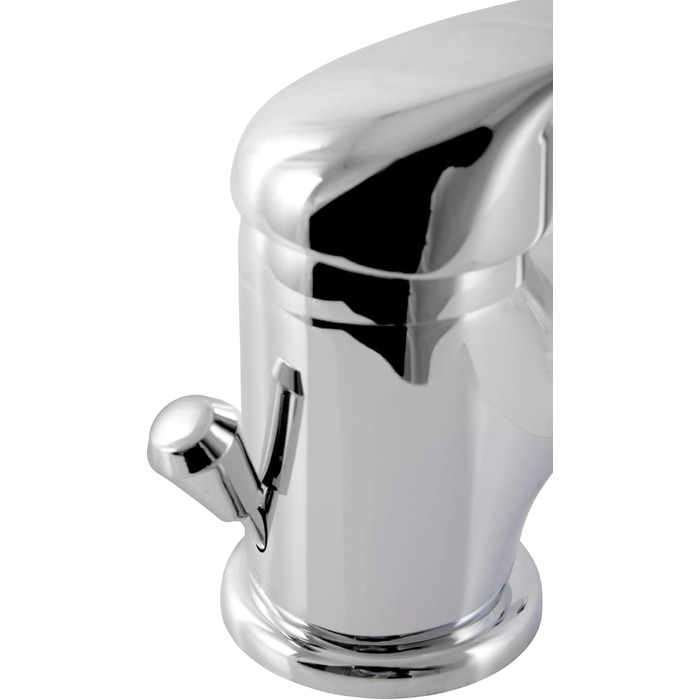 Змішувач з логотипом aquaSu з водозберігаючою насадкою для змішування, змішувач для холодної води з керамічним картриджем, одноричажний змішувач для ванної та кухні, змішувач з латунним сердечником, змішувач високого тиску, змішувач у хромі, 796217 (однор