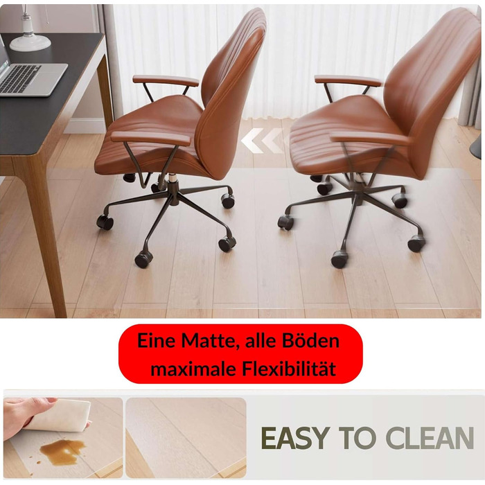 Захисна килимок під офісне крісло Artwelt, PVC, 190x120 см, антиковзаюча