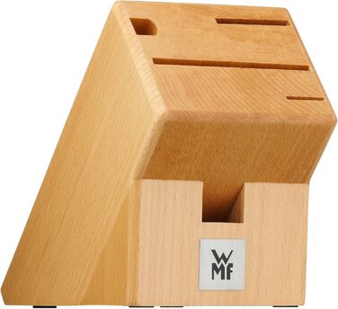 Набір ножів WMF Classic Line з блоком, 6 предметів, з лезами з нержавіючої сталі, точилка, ножиці, дерев'яний блок з дуба