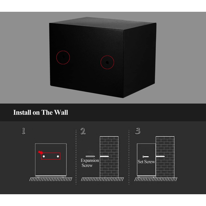 Електронний сейф Tresor Für Zuhause 6.6L: вогнестійкий, водонепроникний, з 2 ключами для цінностей та готівки