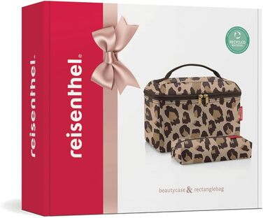 Набір Reisenthel Beautycase: косметичка та прямокутна сумочка для свят, 17 x 18 x 17 см + 21 x 8 x 4 см, Leo Macchiato