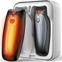 Електричні грілки для рук Zgrmbo 2 шт. з зарядним кейсом 10000 mAh (до 90 годин роботи), багаторазові, чорні