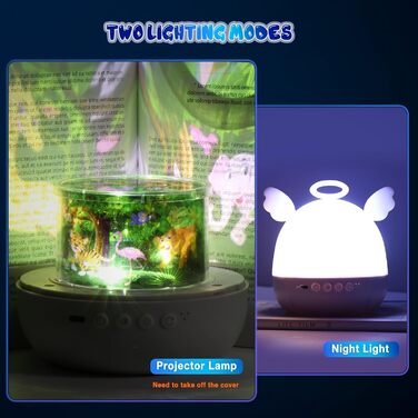 Проектор зоряного неба Diboniur для дітей з 22 фільмами, нічник-проектор, регульована яскравість, 360° обертання, 20 колискових