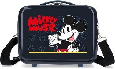 Модна ручна поклажа Disney Міккі Мауса, 50x39x20 см, 34 л, 1.8 кг, 4 колеса, ABS, синій