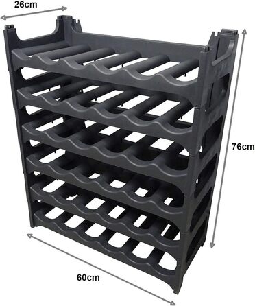 Стелаж для пляшок Alpfa на 36 пляшок, антрацит - Made in Germany