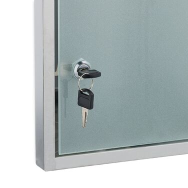 Шафка для медикаментів Relaxdays зі скляними дверцятами