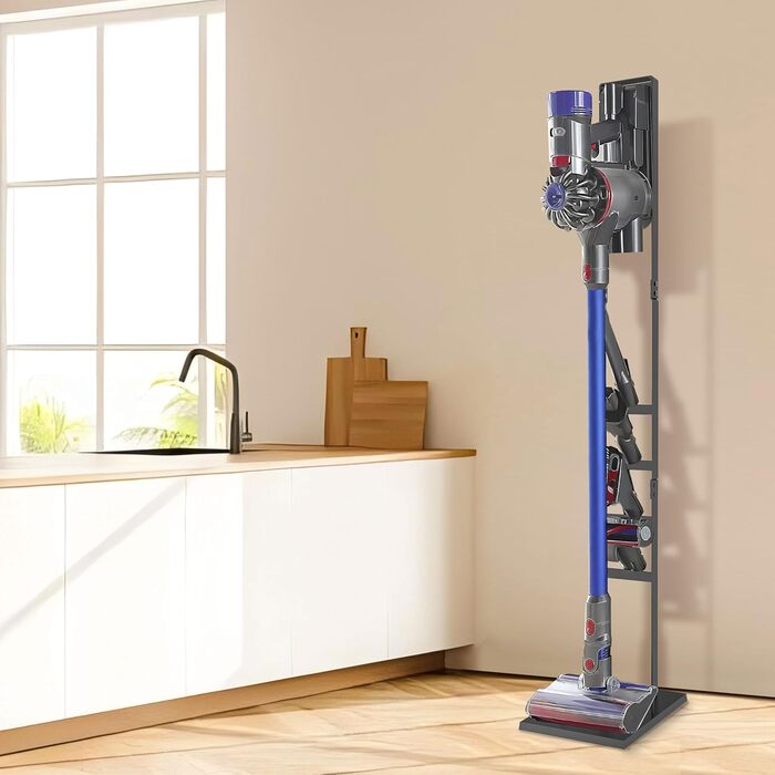 Підставка для пилососа OUTBROS для Dyson V6-V15, металева, без свердління, чорна