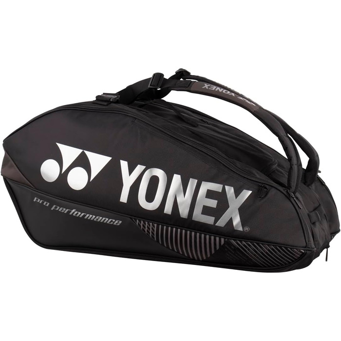 Сумка для ракетки YONEX Pro 92429 Модель 2024 чорна - чорна - Преміальна сумка для бадмінтону - і тенісна сумка, оптимальний захист і стиль для професіоналів і ентузіастів