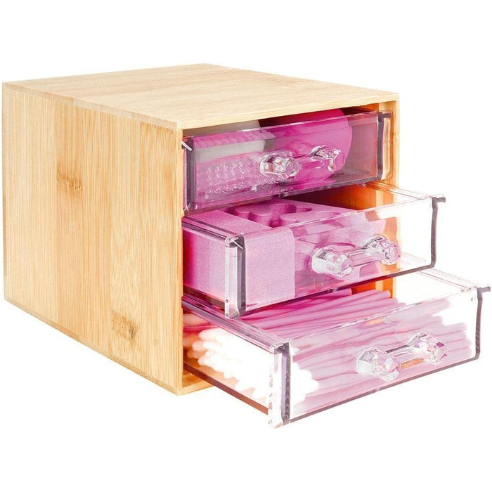 Органайзер Косметична коробка для косметики Аксесуари для макіяжу Дерев'яні аксесуари для макіяжу 23,5x15,5x11 см (Модель 3)