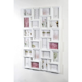 Рамки для настінної галереї для 24 фотографій XXL великий колаж 10x15 декоративні рамки для прикраси стін білі рамки для колажів настінні прикраси