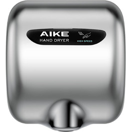 Електричний сушар для рук AIKE AK2800B ECO з датчиком, HEPA-фільтром та нержавіючою сталлю, 10-15 сек сушіння