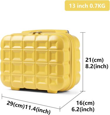 Набір валіз KONO 2 в 1: велика валіза 62 см + косметичка (білий)