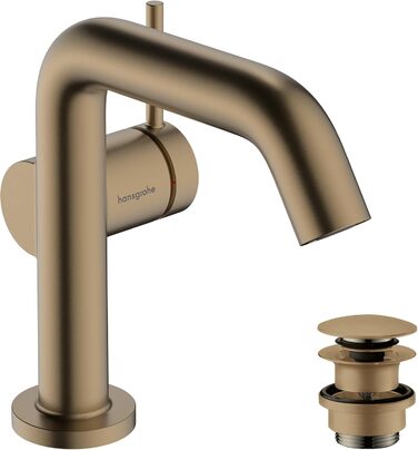 Змішувач для ванної кімнати Hansgrohe Tecturis S Fine з Push-Open, CoolStart, EcoSmart+ (Brushed Bronze, 110mm)