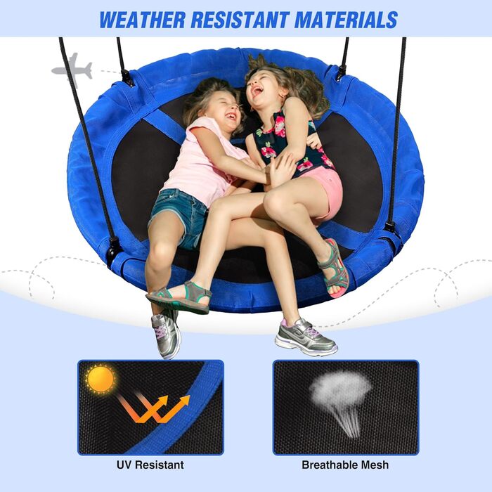 Шоукель REDCAMP Ø 110 см, водостійкий Textilene, для саду та майданчика, блакитний