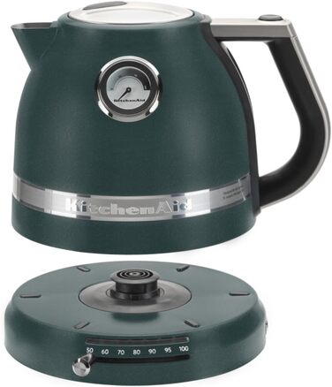 Електричний чайник KitchenAid з регулюванням температури 50-100°C, 1.5L, нержавіюча сталь (Empire), фільтр від накипу