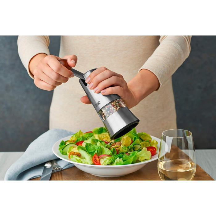 Мельниці для солі та перцю Kuhn Rikon Ratchet Grinder з регульованою керамічною жорна (нержавіюча сталь)